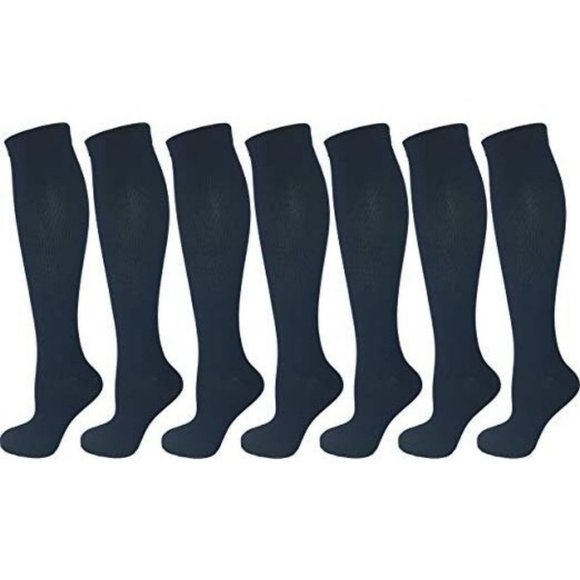 7 Pair Ladies Compression Socks, Assorted Colors M - Picture 1 of 6